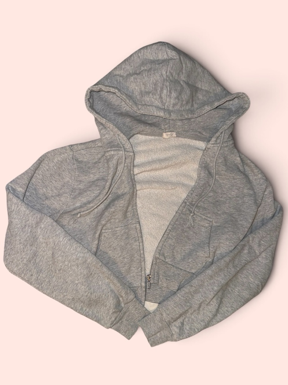 Brandy Melville Cropped Zip Up Hoodie